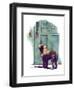 "Dog Waiting for Schoolboy,"September 10, 1938-Robert C. Kauffmann-Framed Giclee Print