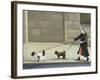 Dog Walker, Ile St. Louis-Caroline Jennings-Framed Giclee Print