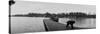 Dog Walking on the Pier, Bellevue, Washington State, USA-null-Stretched Canvas