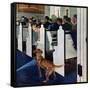 "Dog Walks Down Aisle of Church", March 24, 1956-George Hughes-Framed Stretched Canvas