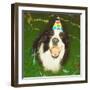 Dog Wearing Party Hat-Leland Bobbé-Framed Photographic Print