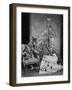 Dog with Christmas Tree and Presents-null-Framed Photo