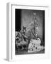 Dog with Christmas Tree and Presents-null-Framed Photo