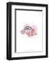 Dog with roses - Hannah Stephey Cartoon Dog Print-Hannah Stephey-Framed Giclee Print