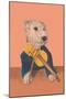 Dog with Violin-null-Mounted Art Print