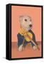 Dog with Violin-null-Framed Stretched Canvas