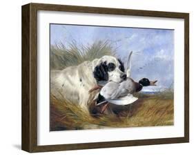 Dog with Wild Duck, 19th Century-Richard Ansdell-Framed Giclee Print