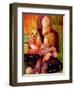 Dog, Woman and Child-Blenda Tyvoll-Framed Art Print