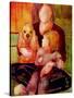 Dog, Woman and Child-Blenda Tyvoll-Stretched Canvas