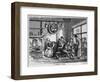 Dog Works a Kitchen Turnspit Above a Fire-null-Framed Art Print