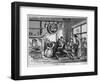 Dog Works a Kitchen Turnspit Above a Fire-null-Framed Art Print