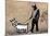 Dog-Banksy-Mounted Giclee Print