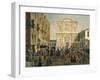 Doge and Lords in Church of San Rocco on Holy Day-Gabriel Bella-Framed Giclee Print