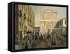 Doge and Lords in Church of San Rocco on Holy Day-Gabriel Bella-Framed Stretched Canvas