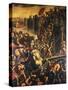 Doge of Venice Enrico Dandolo and His Crusaders Storming City of Zadar in 1202-null-Stretched Canvas