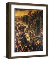 Doge of Venice Enrico Dandolo and His Crusaders Storming City of Zadar in 1202-null-Framed Giclee Print