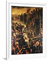 Doge of Venice Enrico Dandolo and His Crusaders Storming City of Zadar in 1202-null-Framed Giclee Print