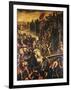 Doge of Venice Enrico Dandolo and His Crusaders Storming City of Zadar in 1202-null-Framed Giclee Print