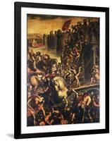 Doge of Venice Enrico Dandolo and His Crusaders Storming City of Zadar in 1202-null-Framed Premium Giclee Print