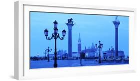 Doge's Palace and Piazzetta against San Giorgio Maggiore in early morning light, Venice, UNESCO Wor-Hans-Peter Merten-Framed Photographic Print