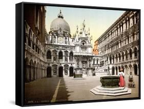 Doge's Palace Courtyard, 1890s-Science Source-Framed Stretched Canvas