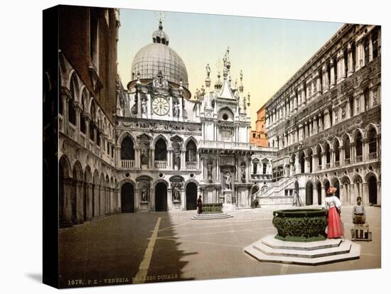 Doge's Palace Courtyard, 1890s-Science Source-Stretched Canvas