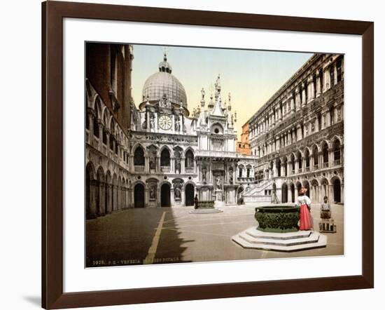 Doge's Palace Courtyard, 1890s-Science Source-Framed Giclee Print
