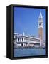 Doges Palace and the Campanile, St. Marks Square, Venice, Unesco World Heritage Site, Veneto, Italy-Guy Thouvenin-Framed Stretched Canvas