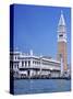 Doges Palace and the Campanile, St. Marks Square, Venice, Unesco World Heritage Site, Veneto, Italy-Guy Thouvenin-Stretched Canvas