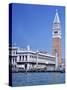 Doges Palace and the Campanile, St. Marks Square, Venice, Unesco World Heritage Site, Veneto, Italy-Guy Thouvenin-Stretched Canvas