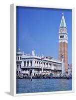 Doges Palace and the Campanile, St. Marks Square, Venice, Unesco World Heritage Site, Veneto, Italy-Guy Thouvenin-Framed Photographic Print