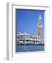 Doges Palace and the Campanile, St. Marks Square, Venice, Unesco World Heritage Site, Veneto, Italy-Guy Thouvenin-Framed Photographic Print