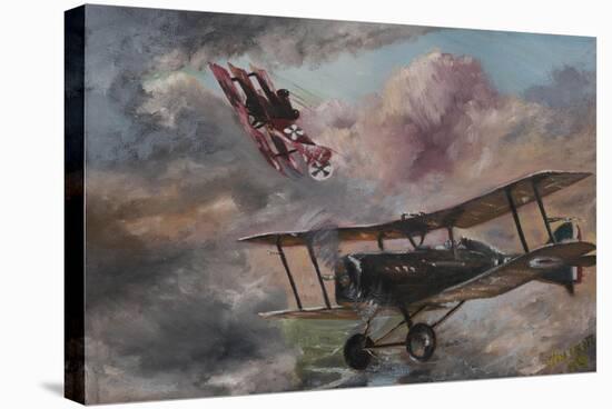 Dogfight 1917-Vincent Alexander Booth-Stretched Canvas