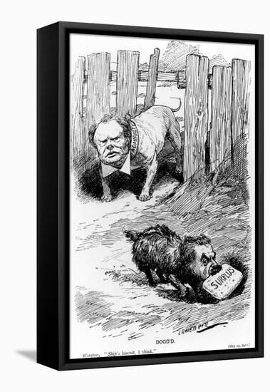 Dogg'D Taken from Punch Magazine, 1912-Leonard Raven-hill-Framed Stretched Canvas
