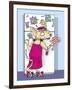 Doggie at the Fridge-Linda Braucht-Framed Giclee Print