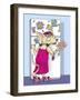 Doggie at the Fridge-Linda Braucht-Framed Giclee Print