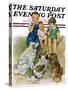 "Doggie Beggars," Saturday Evening Post Cover, May 31, 1930-Ellen Pyle-Stretched Canvas