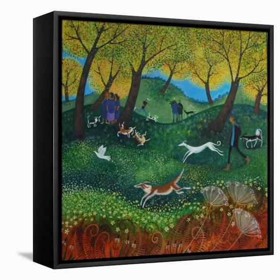 Doggie Pals, 2012,-Lisa Graa Jensen-Framed Stretched Canvas