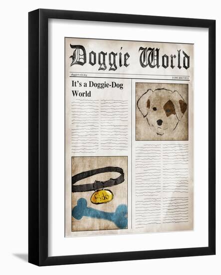 Doggie World-null-Framed Art Print