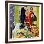 "Doggy Buffet", January 5, 1957-Richard Sargent-Framed Giclee Print