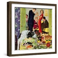 "Doggy Buffet", January 5, 1957-Richard Sargent-Framed Premium Giclee Print