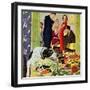 "Doggy Buffet", January 5, 1957-Richard Sargent-Framed Giclee Print