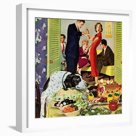 "Doggy Buffet", January 5, 1957-Richard Sargent-Framed Giclee Print
