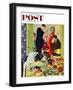 "Doggy Buffet" Saturday Evening Post Cover, January 5, 1957-Richard Sargent-Framed Giclee Print