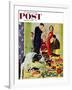 "Doggy Buffet" Saturday Evening Post Cover, January 5, 1957-Richard Sargent-Framed Giclee Print