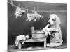 Doggy Laundress-null-Mounted Photographic Print