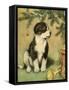 Doggy-Vintage Apple Collection-Framed Stretched Canvas