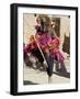 Dogon Country, Tereli, A Masked Dancer Leaps High in the Air at the Dogon Village of Tereli, Mali-Nigel Pavitt-Framed Photographic Print