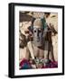 Dogon Country, Tereli, A Masked Dancer Wearing Coconut Shell Breasts Performs at the Dogon Village-Nigel Pavitt-Framed Photographic Print