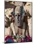 Dogon Country, Tereli, A Masked Dancer Wearing Coconut Shell Breasts Performs at the Dogon Village-Nigel Pavitt-Mounted Photographic Print